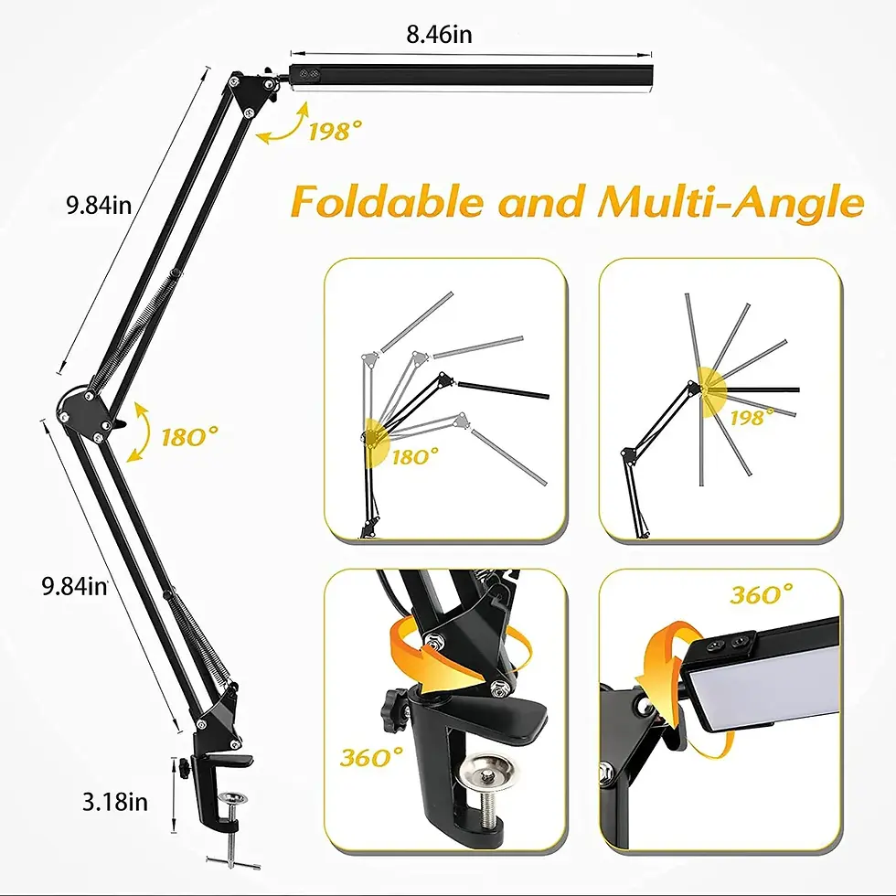 Thumbnail: LED Desk Lamp, Adjustable Metal Swing Arm