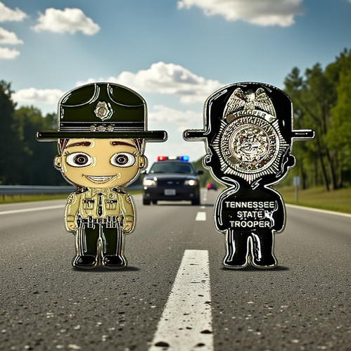 Tennessee Highway Patrol FEMALE Trooper Challenge Coin Funko Pop