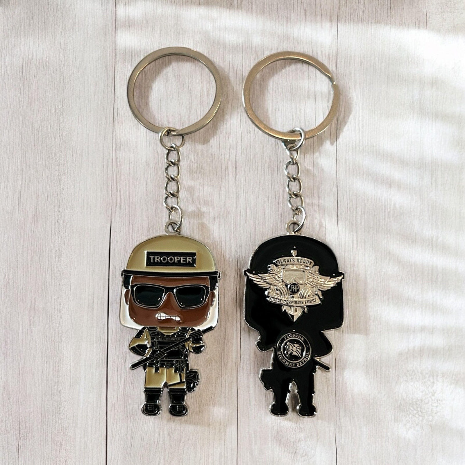 Florida Highway Patrol Quick Response Force (QRF) Funko Mini Trooper Keychain V2