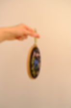 Thumbnail: Midnight Garden Embroidered Hoop