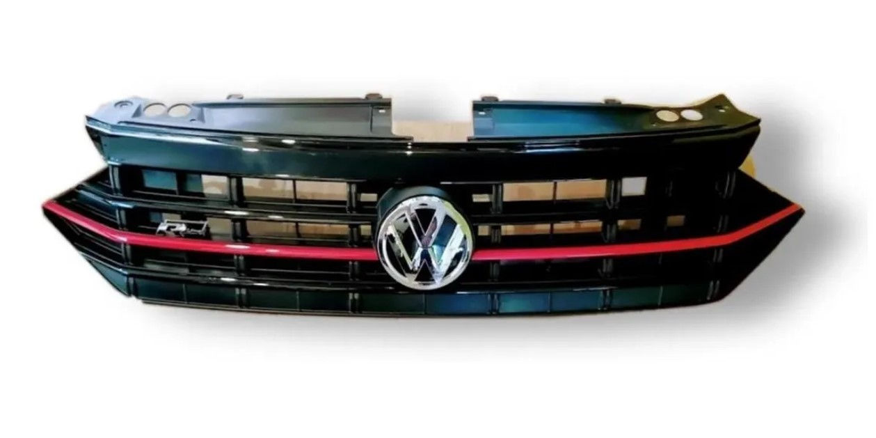 Parrilla Frontal Jetta Mk7 2019-2021 Negra Con Filo Rojo