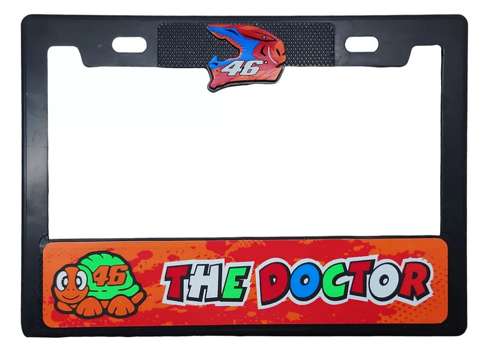 Porta Placa Para Moto The Doctor Naranja 22.5 X 16.3cm