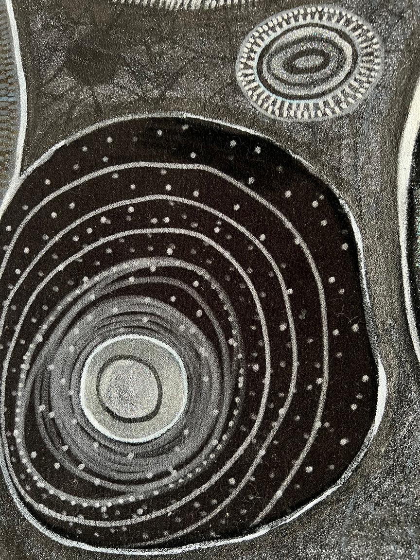 Thumbnail: Dark Matter 2020  Acrylic on Velvet over Canvas