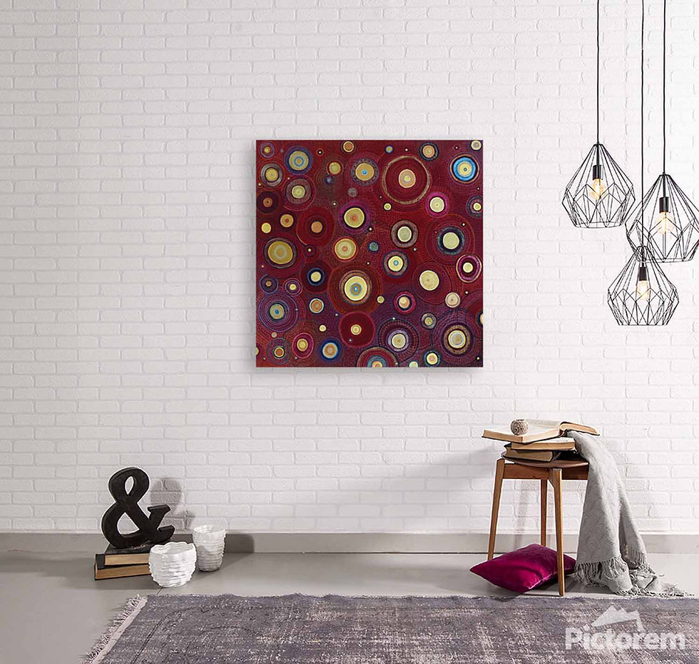 Thumbnail: Bliss 2019 Acrylic on Velvet over Canvas 91x91x4cm