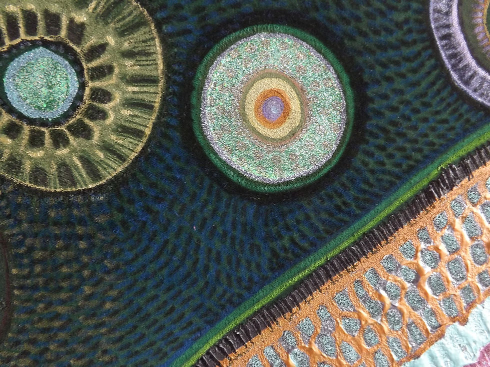 Thumbnail: The Curve 2021 Acrylic on Velvet over Canvas