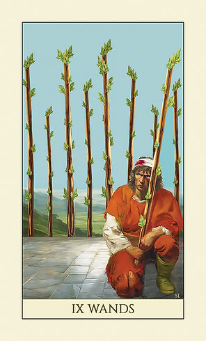IX WANDS The Tribute Tarot