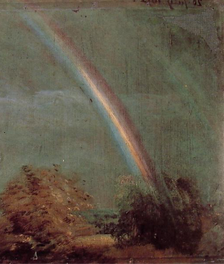 Landscape with a Double Rainbow John Constable 1812