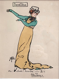 Pamela Colman Smith - Sand Gene drawing of Ellen Kelly