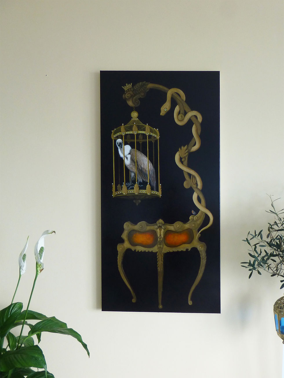 Thumbnail: Would a Vulture in a Cage? 2022  Acrylic on Canvas
