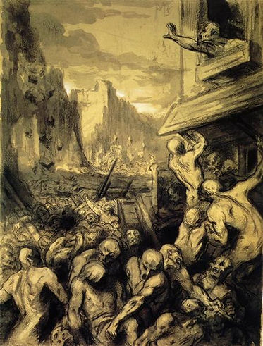 The Riot or Scene of Revolution Sodom Honoré Daumier 1848