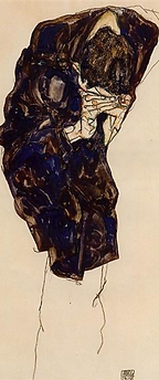 Man Bending Down Deeply Egon Schiele 1914