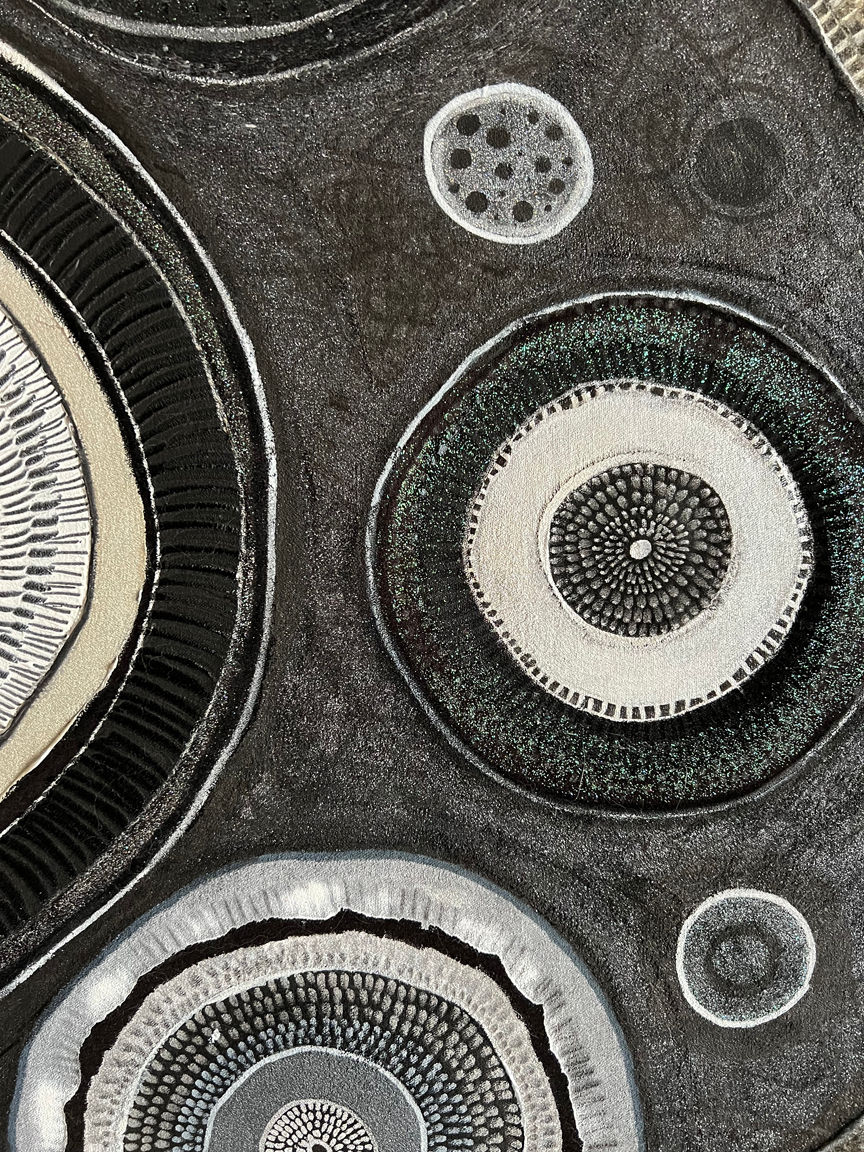 Thumbnail: Dark Matter 2020  Acrylic on Velvet over Canvas