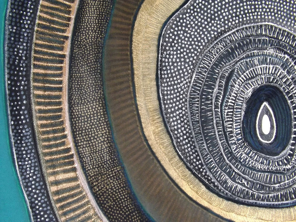 Thumbnail: Ripple  2018 Acrylic on Velvet over Canvas 91x91x4cm