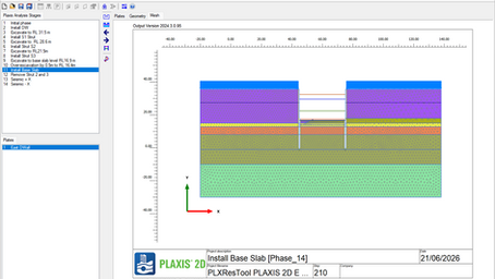 Deep Excavation Results Extraction from PLAXIS 2D Analysis