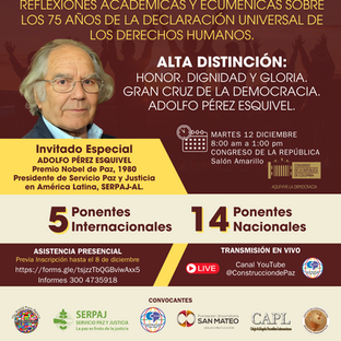 COMUNICADO DE PRENSA PRIMER GRAN FORO INTERNACIONAL. 75 AÑOS DE LA DECLARACIÓN DE DERECHOS HUMANOS.
