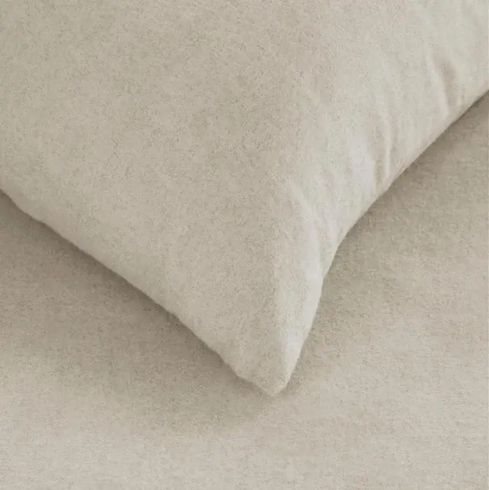 Miniature : Housse de couette en flanelle naturelle Bonheur
