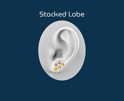 Stacked Lobe Ear Piercing