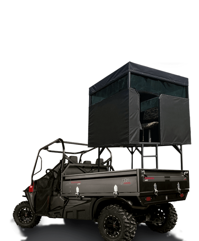 Scoot n Shoot_Mobile-Hunting-Blind_In Woods_UTV_1_Alone_L.png