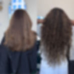 Full head of curly k tip extensions