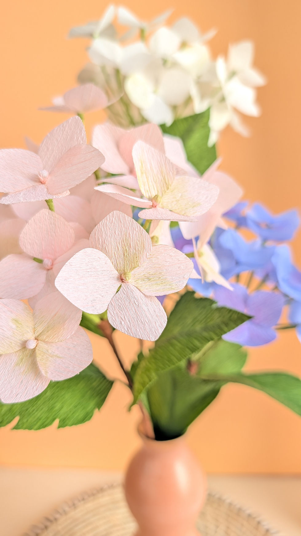 Miniature : Hortensia - Fleur en papier crépon fait main