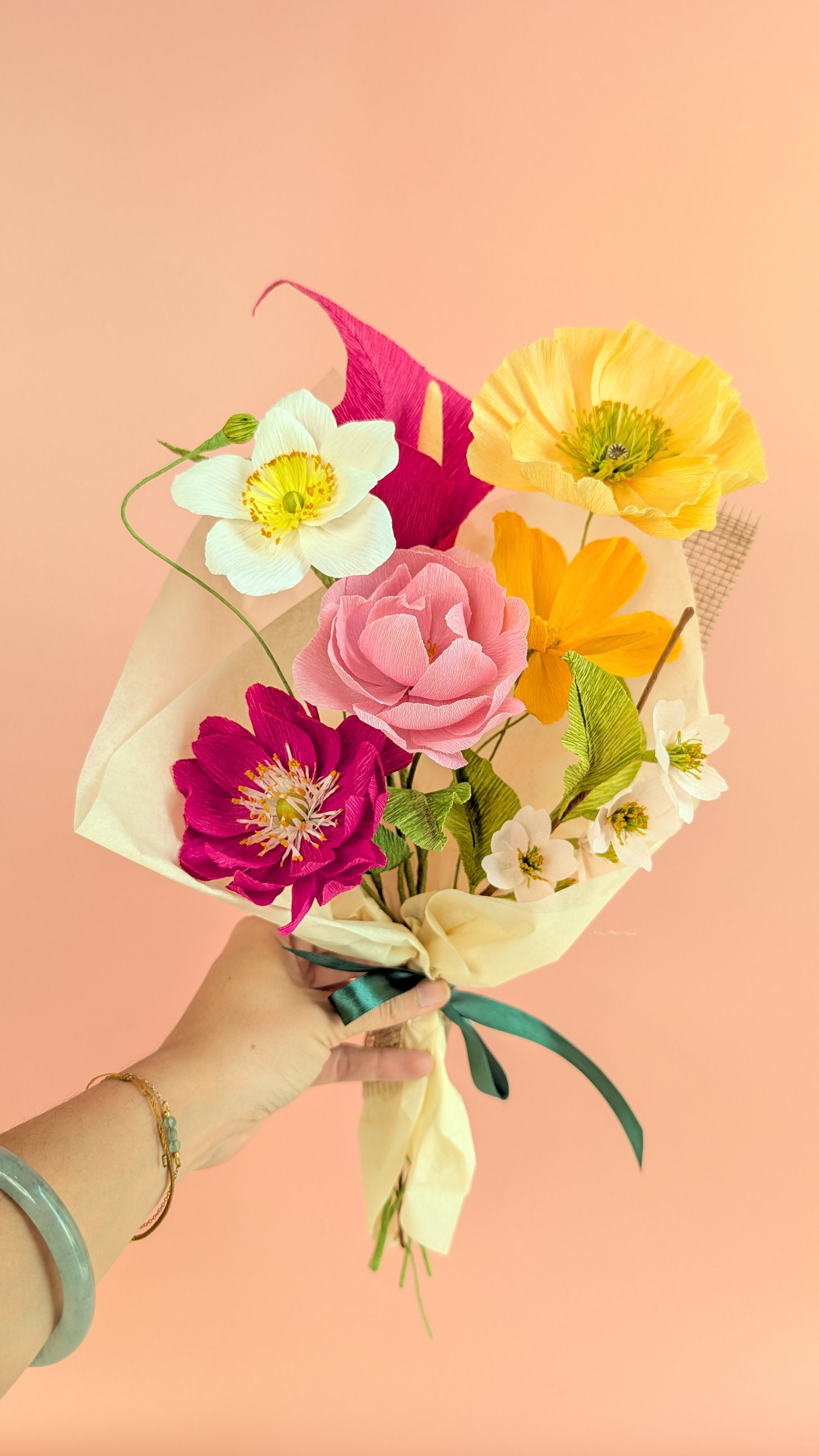 Bouquet de fleurs en papier - Saison "été"
