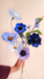 Miniature : Anémone - Fleur en papier crépon fait main