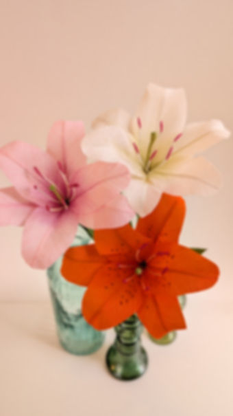 Lys - Fleur en papier crépon fait main