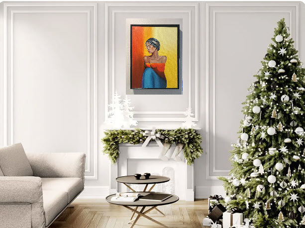 Thumbnail: Unique figurative portrait in acrylic by Percy Armando
