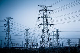 High voltage towers with sky background..jpg