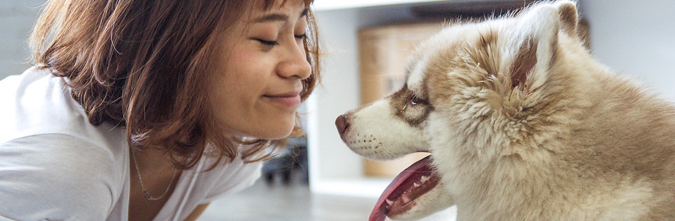 A girl and her dog