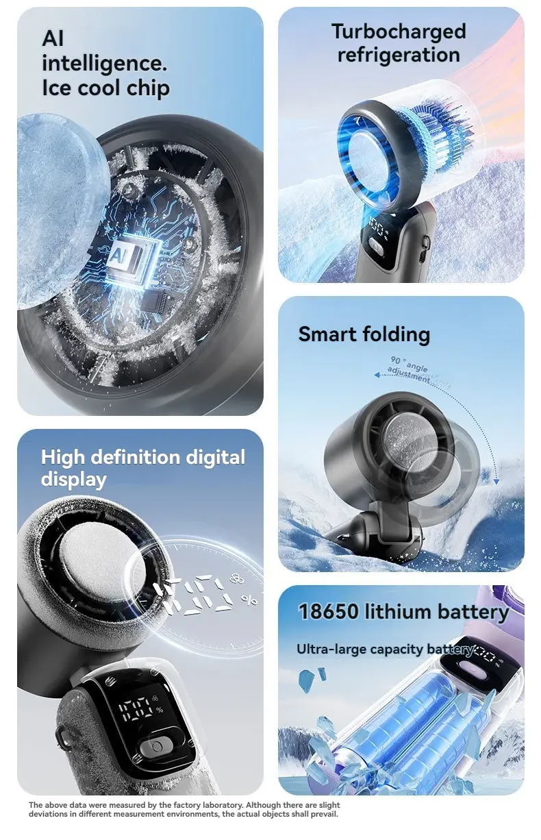 Thumbnail: JPNPL 4000mAh Folding High-Speed Portable Fan – 100 Adjustable Speeds