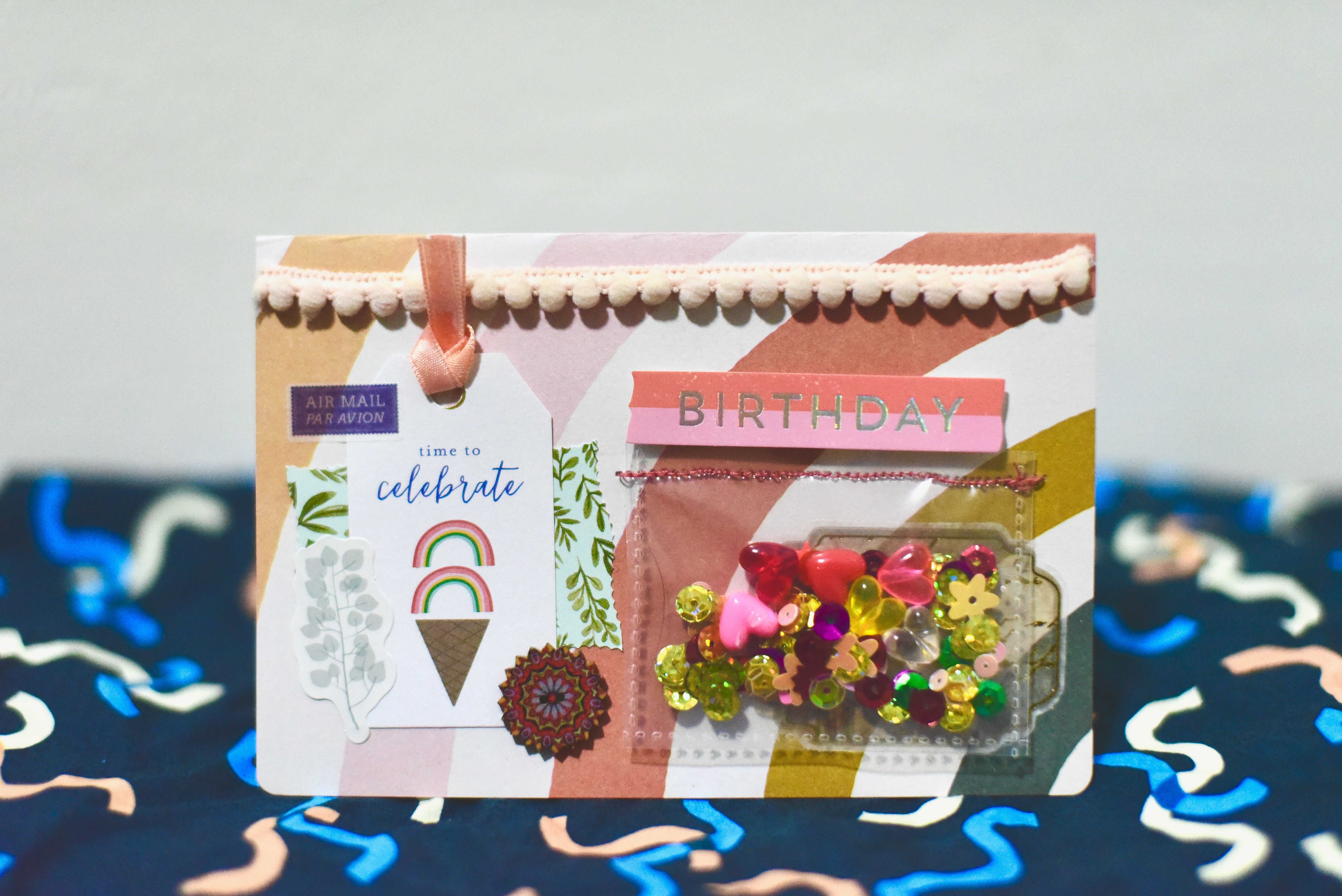 shaker card: time to celebrate