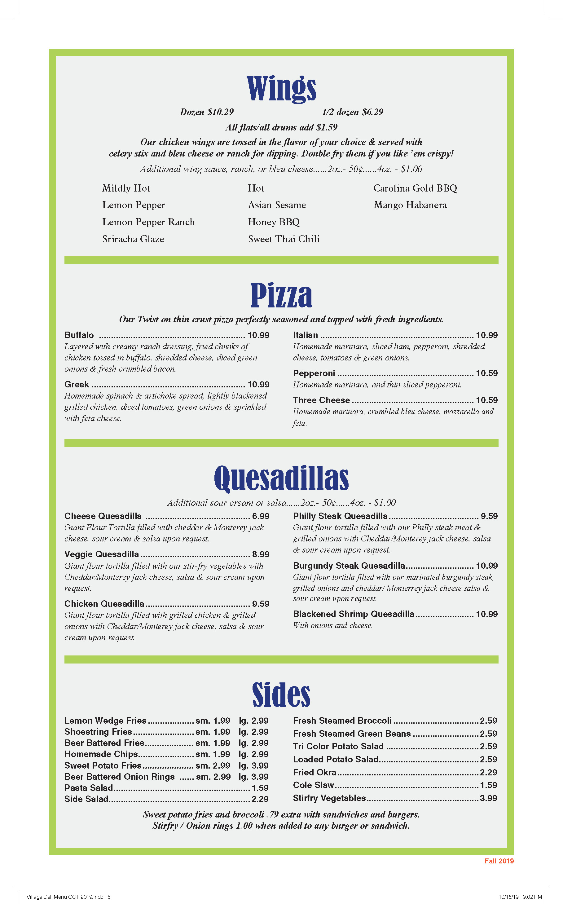Village Grocery Deli And Seafood Baton Rouge Menu - 4hr6jjt