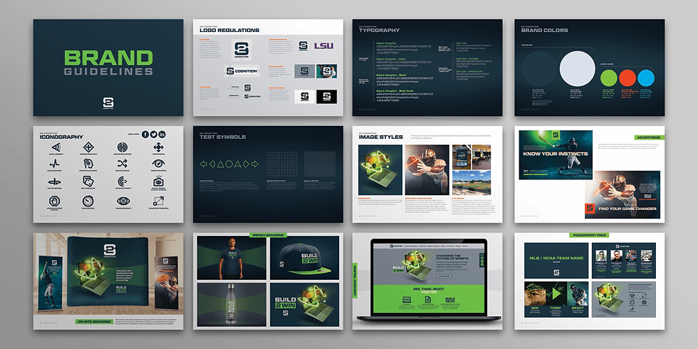 Samples from brand design guidelines Fuel BMC Created for S2 Cognition