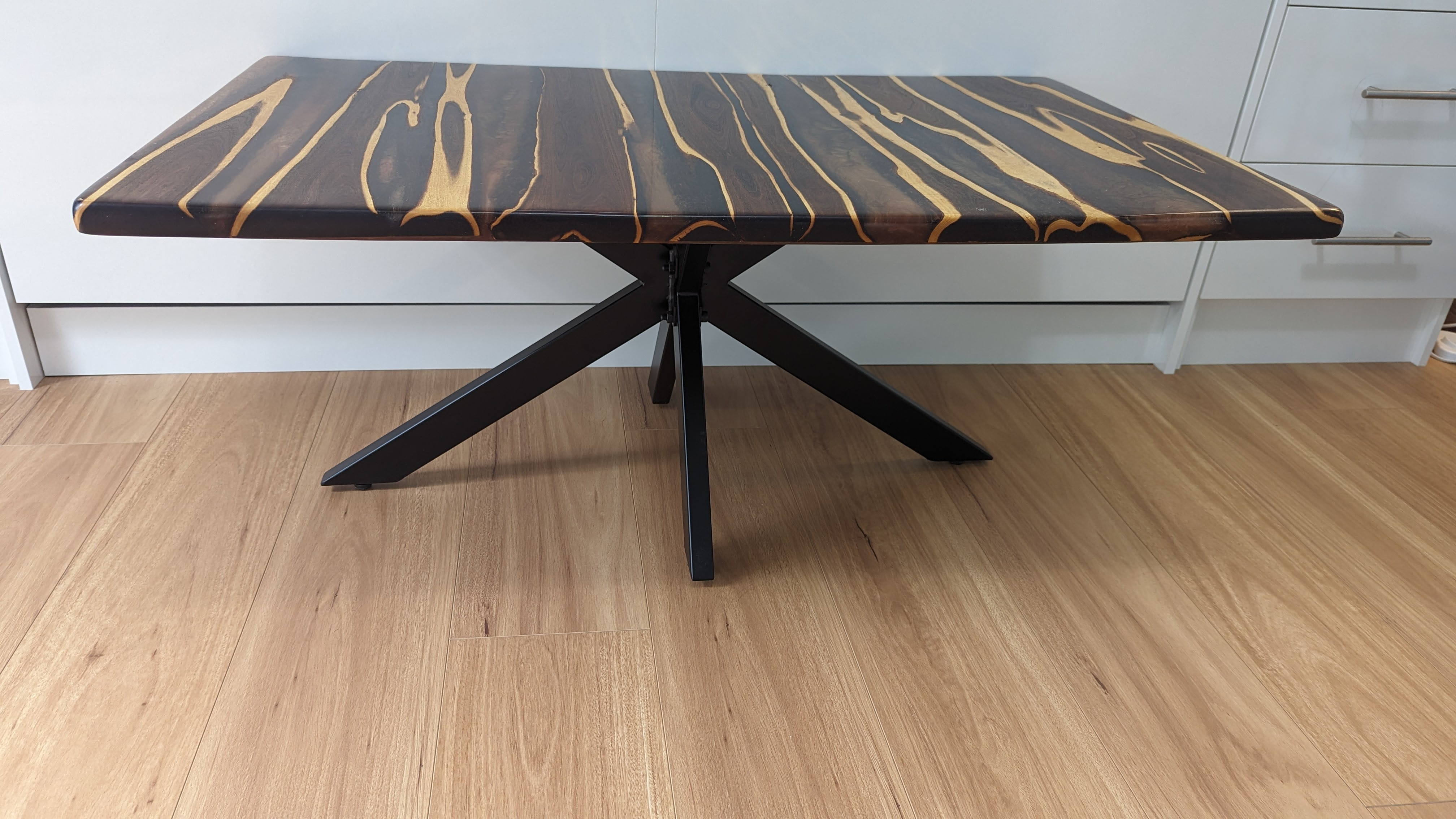 Stunning Rosewood and Resin Coffee table