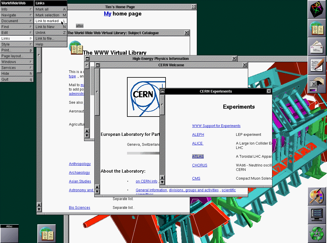 first website with browser
