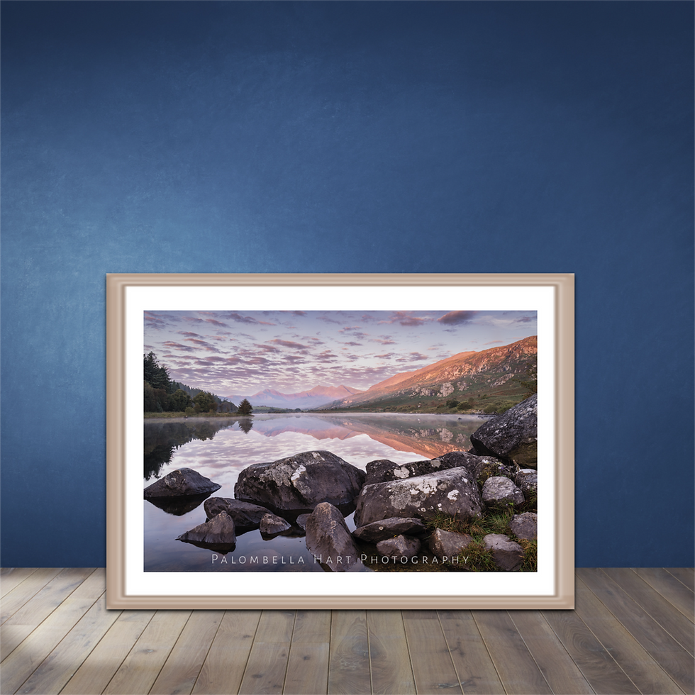 Miniaturbild: Sunrise over Llynnau Mymbyr Lakes Photograph