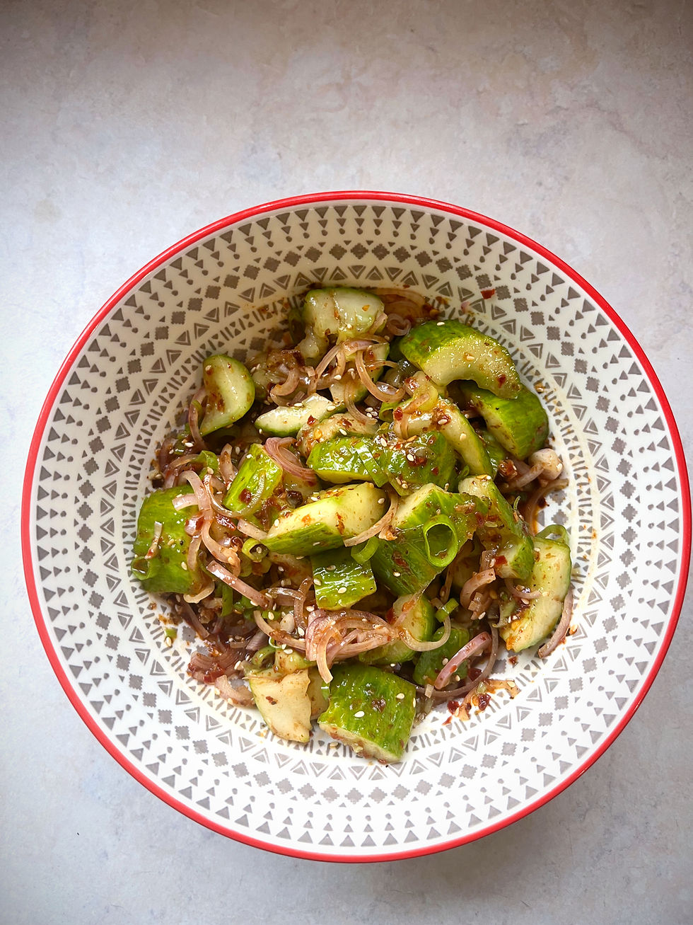 Spicy cucumber salad