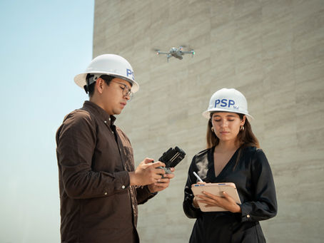 Uso de dron en obra