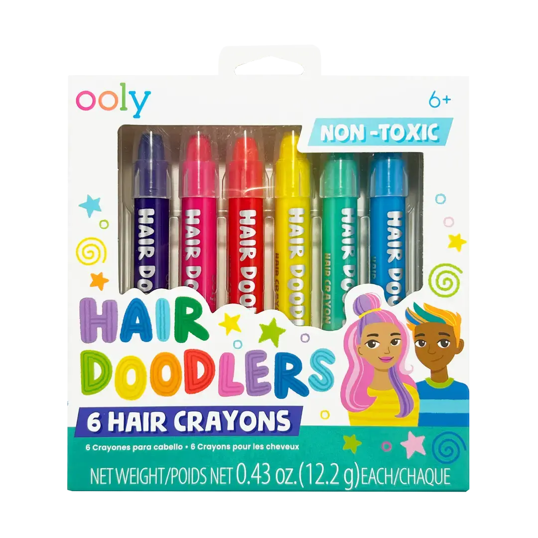 Hair Doodlers: Hair Crayons (Set of 6)