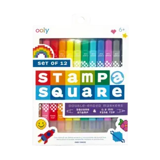 Stamp-A-Square: Double Ended Markers (Set of 12)