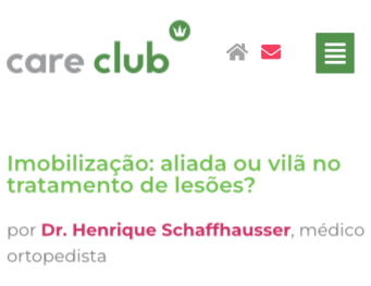 Imobilização: aliada ou vilã?