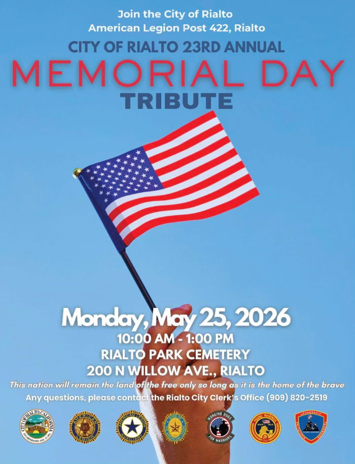 City of Rialto 23rd Annual Memorial Day Tribute