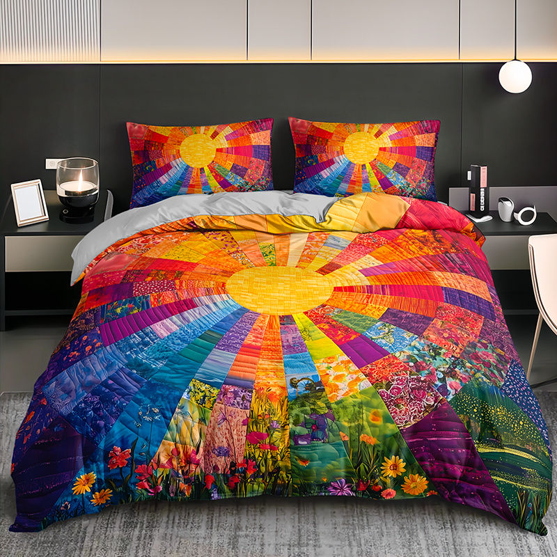 Rainbow Sunrise Duvet Cover Set