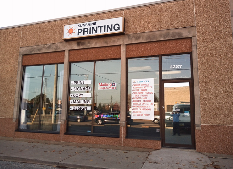 Sunshine Printing Store front