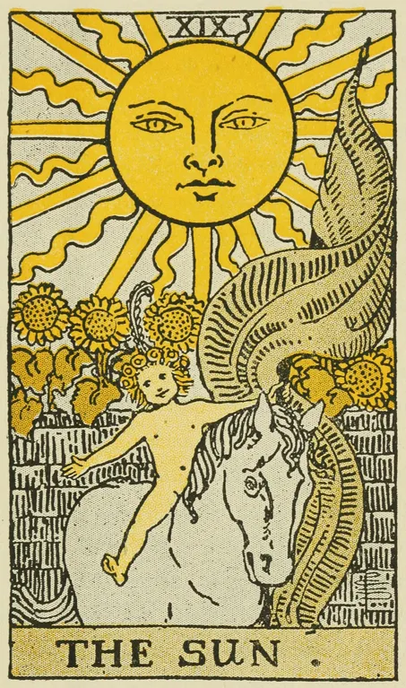 The-Sun-XIX-The-Illustrated-Key-to-the-Tarot-published-1918-public-domain.webp