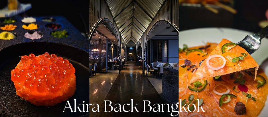Essence of Ora King Salmon menu at Akira Back Bangkok