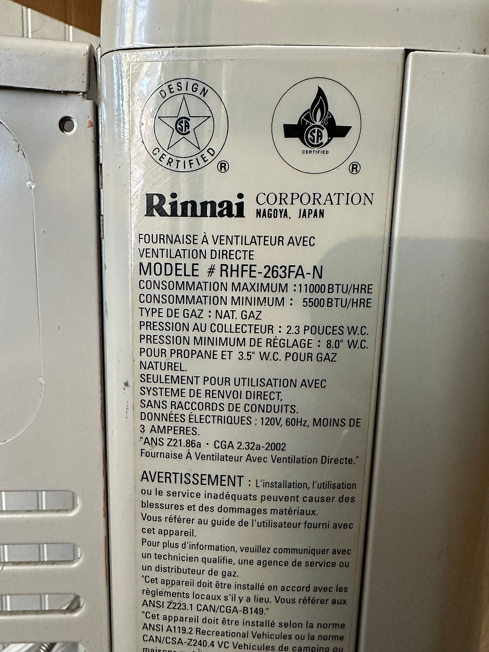 Thumbnail: Rinnai Natural Gas Direct Vent Wall Heater (VENT KIT INCLUDED)