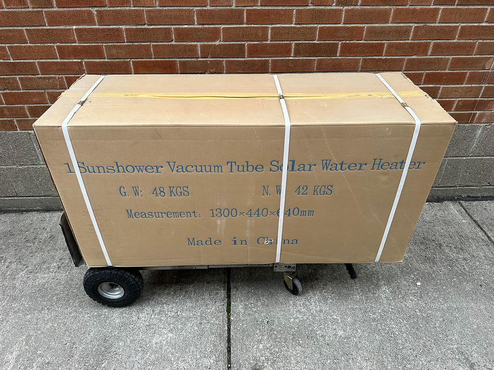 Thumbnail: Evacuated Tube Solar Water Heater + Tank 