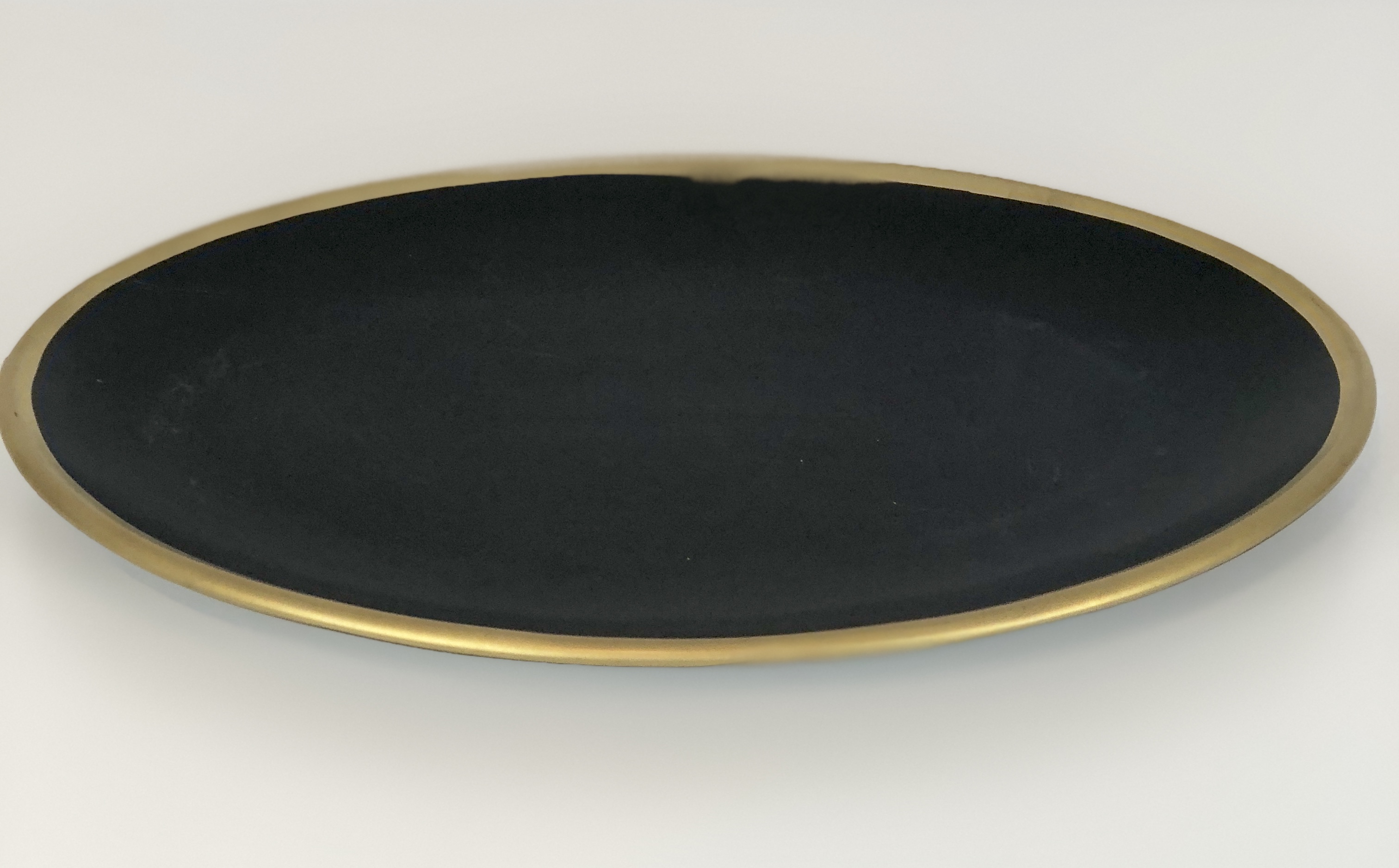Black Plates with Gold Rim